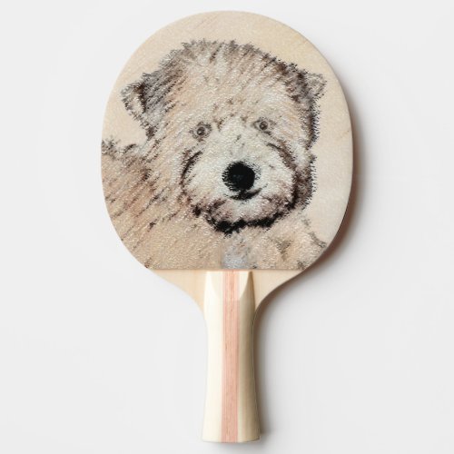 Soft Coated Wheaten Terrier Painting Original Art Ping Pong Paddle