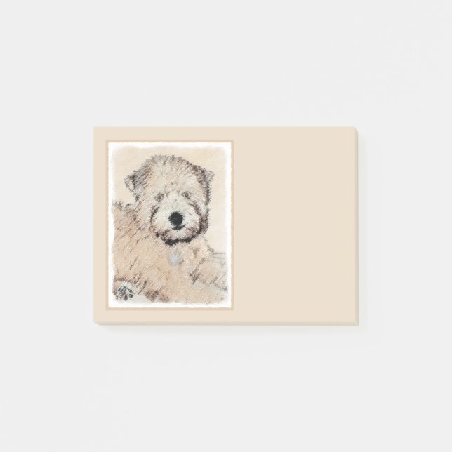 Soft Coated Wheaten Terrier Painting Original Art Post-it Notes (Front)