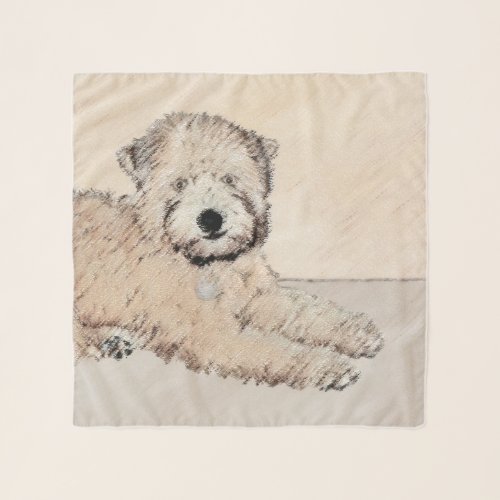 Soft Coated Wheaten Terrier Painting Original Art Scarf