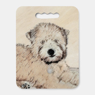 Soft Coated Wheaten Terrier Painting Original Art Seat Cushion