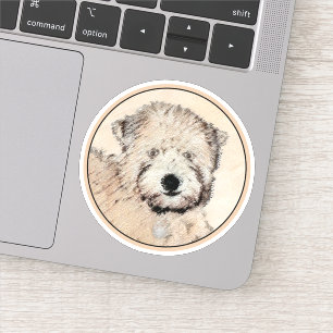 Soft Coated Wheaten Terrier Painting Original Art Sticker