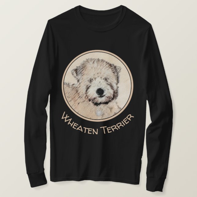 Soft Coated Wheaten Terrier Painting Original Art T-Shirt (Design Front)