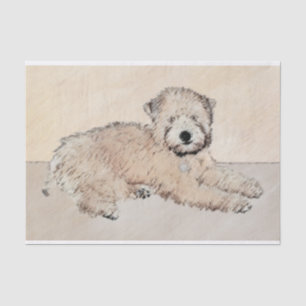 Soft Coated Wheaten Terrier Painting Original Art Tissue Paper