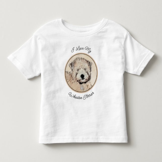 Soft Coated Wheaten Terrier Painting Original Art Toddler T-shirt (Front)