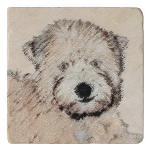 Soft Coated Wheaten Terrier Painting Original Art Trivet