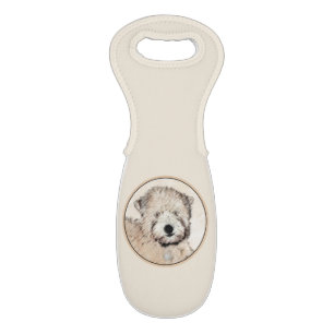 Soft Coated Wheaten Terrier Painting Original Art Wine Bag