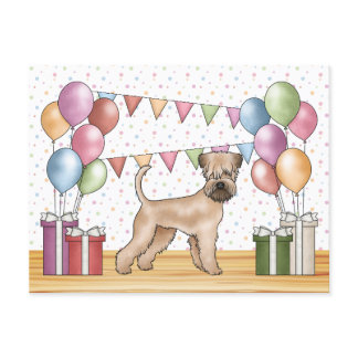 Soft-Coated Wheaten Terrier Pastel Colors Birthday Postcard
