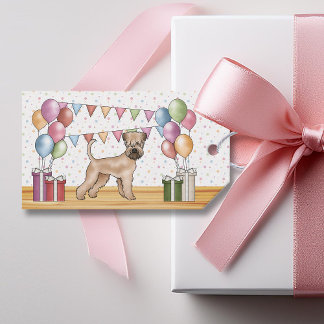 Soft-Coated Wheaten Terrier Pastel Happy Birthday Gift Tags