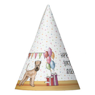 Soft-Coated Wheaten Terrier Pastel Happy Birthday Party Hat