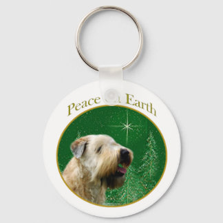 Soft Coated Wheaten Terrier Peace Keychain