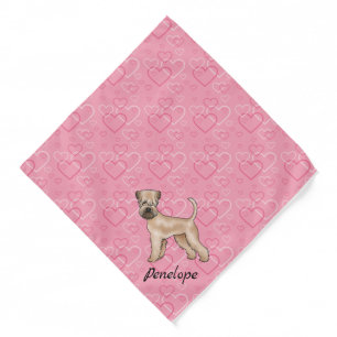 Soft-Coated Wheaten Terrier Pink Hearts And Name Bandana