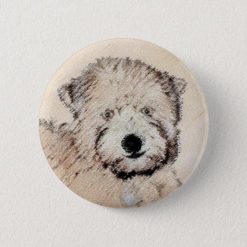 Soft_Coated Wheaten Terrier Puppy Painting Dog Art Button