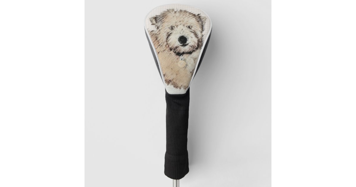 Soft Coated Wheaten Terrier Puppy Painting Dog Art Golf Head Cover