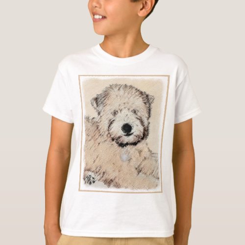 Soft_Coated Wheaten Terrier Puppy Painting Dog Art T_Shirt