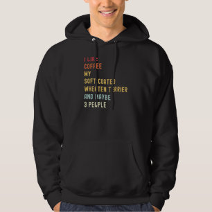Soft Coated Wheaten Terrier Retro Dog And Coffee Hoodie