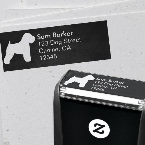 Soft Coated Wheaten Terrier Return Address Self_inking Stamp