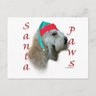 Soft Coated Wheaten Terrier Santa Paws Holiday Postcard