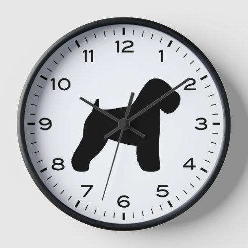 Soft Coated Wheaten Terrier Silhouette Clock