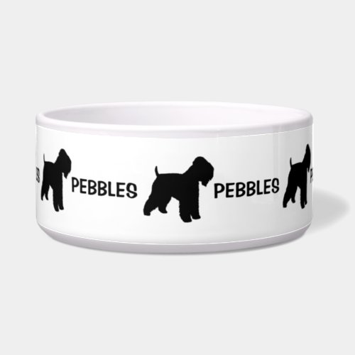 Soft Coated Wheaten Terrier Silhouette Dog Bowl