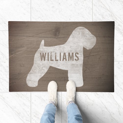 Soft Coated Wheaten Terrier Silhouette Dog Lovers Doormat