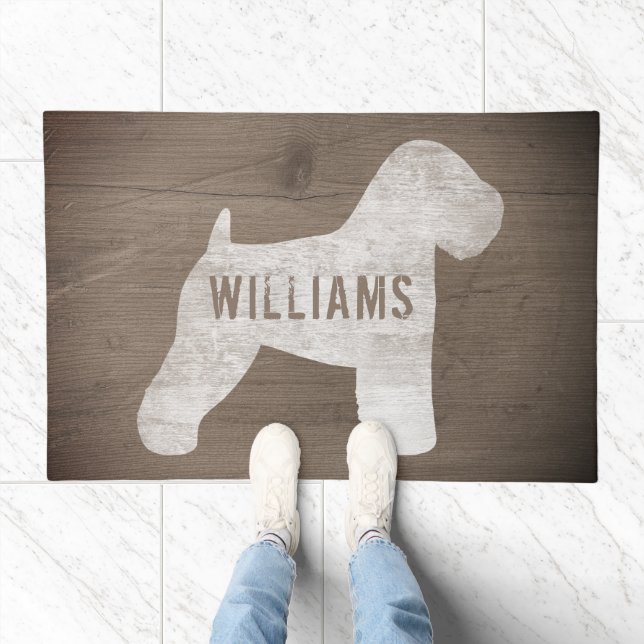Soft Coated Wheaten Terrier Silhouette Dog Lover's Doormat (Indoor)