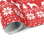 Soft Coated Wheaten Terrier Silhouettes Christmas Wrapping Paper<br><div class="desc">Red and white knit Christmas sweater style pattern with Soft Coated Wheaten Terrier silhouettes. Brighten up someone’s holiday with a special gift wrapped in this cute Wheaties patterned wrapping paper. Check out Jenn's Doodle World for even more festive xmas gift wrap for lovers of many dog breeds.</div>