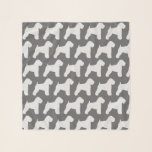 Soft Coated Wheaten Terrier Silhouettes Pattern Scarf<br><div class="desc">Wheatie Lover's Scarf</div>