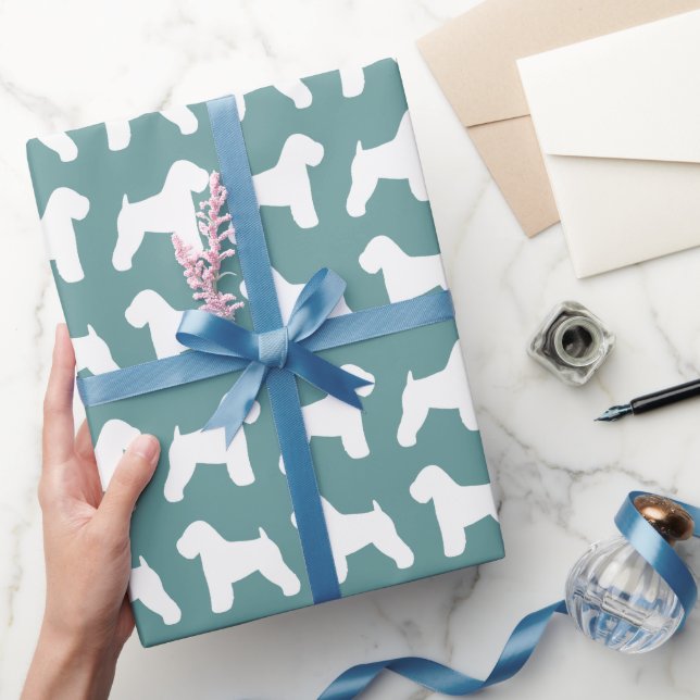 Soft Coated Wheaten Terrier Silhouettes Pattern Wrapping Paper (Gifting)