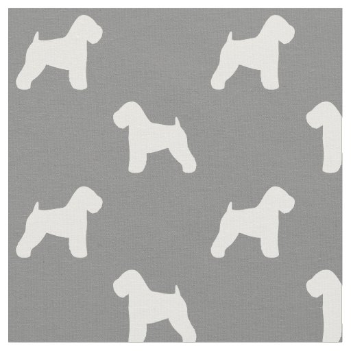 Soft Coated Wheaten Terrier Silhouettes Patterned Fabric