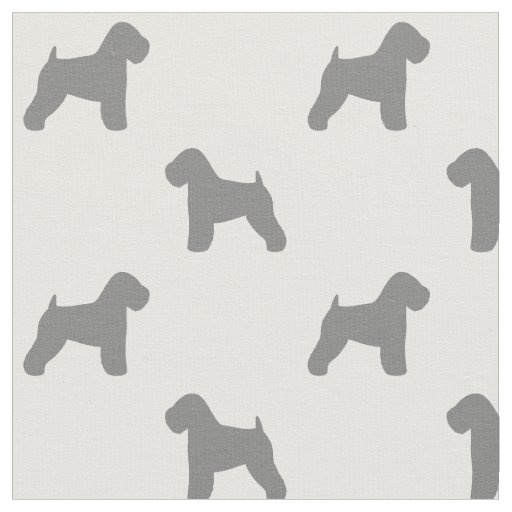 Soft Coated Wheaten Terrier Silhouettes Patterned Fabric