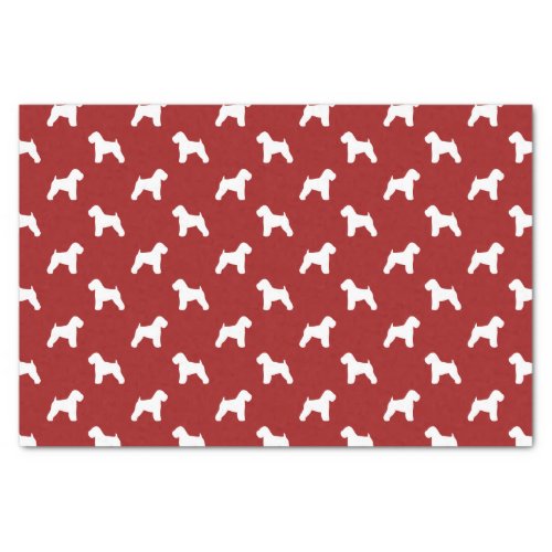 Soft Coated Wheaten Terrier Silhouettes Red Tissue Paper