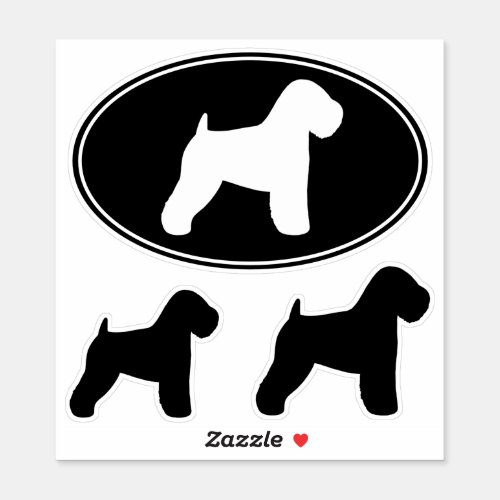 Soft Coated Wheaten Terrier Silhouettes Stickers