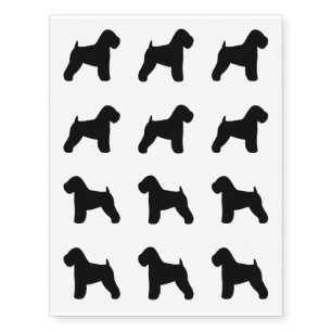 Soft Coated Wheaten Terrier Silhouettes Temporary Tattoos