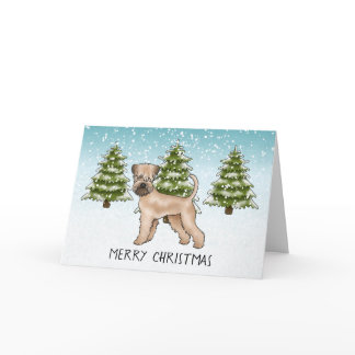Soft-Coated Wheaten Terrier Snowy Winter Forest Card