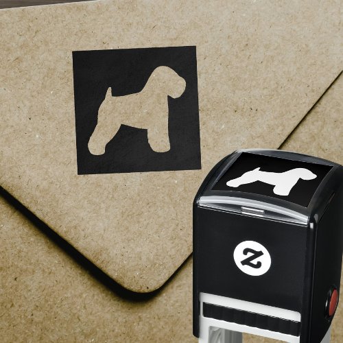 Soft Coated Wheaton Terrier Dog Breed Silhouette Self_inking Stamp