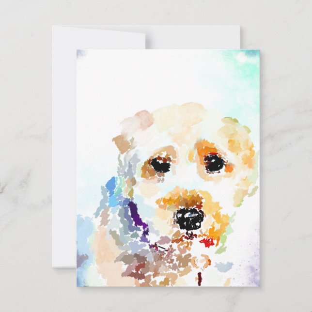 Soft Coated Wheaton Terrier Dog Note Card (Front)