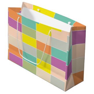 Soft Color Checkerboard Large Gift Bag