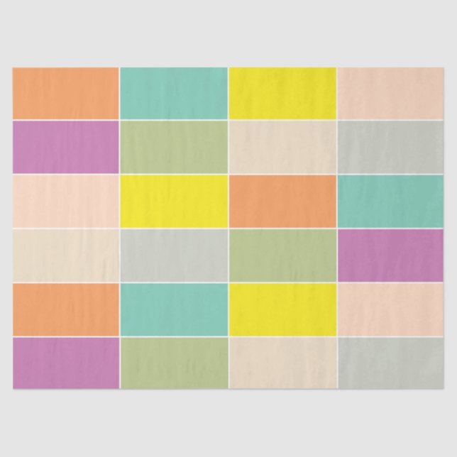 Soft Color Checkerboard Tissue Paper (Front)