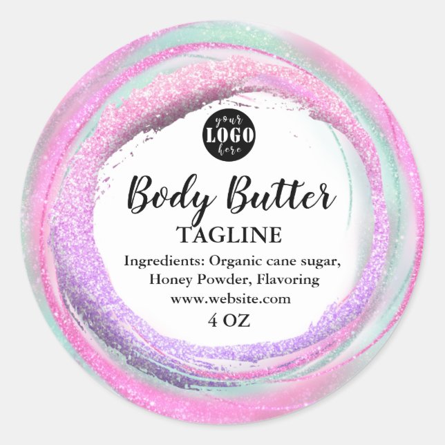 Soft color glitters product label (Front)