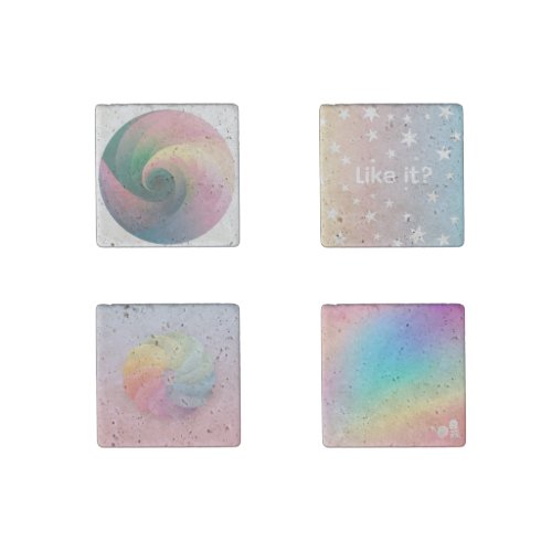 Soft Color Gradient Design Stone Magnet