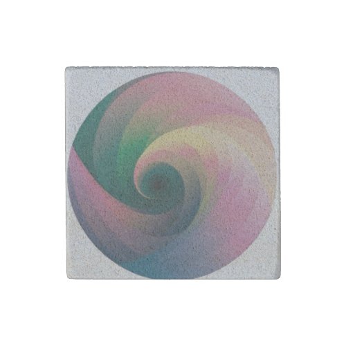 Soft Color Gradient Design whilwind Stone Magnet