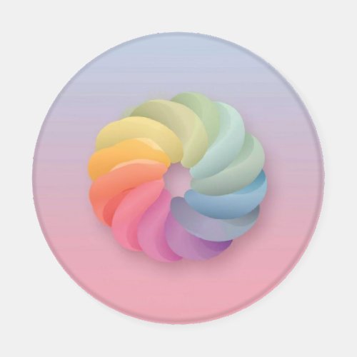 Soft Color Gradient swirl Coaster Set