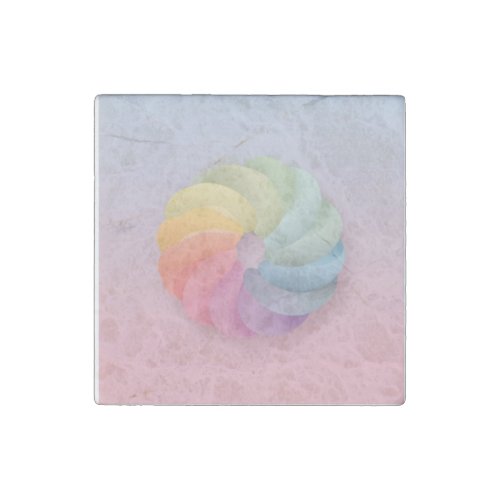 Soft Color Gradient swirl Stone Magnet