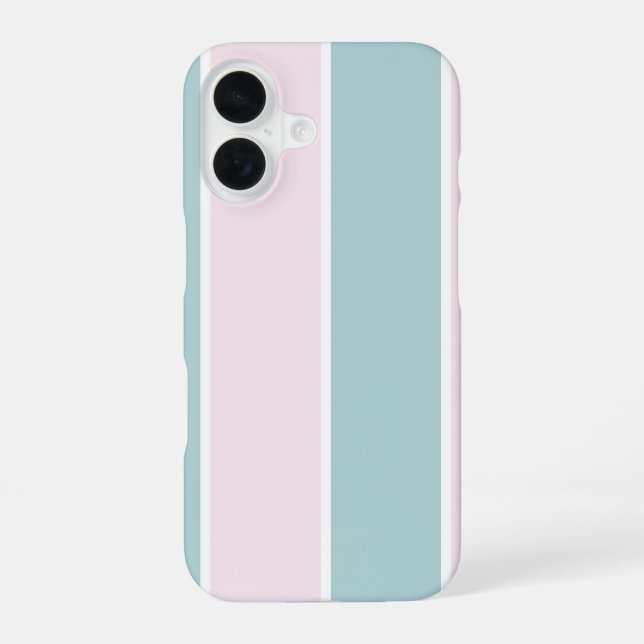 Soft Color Vertical Stripe Pattern Design iPhone Case (Back)