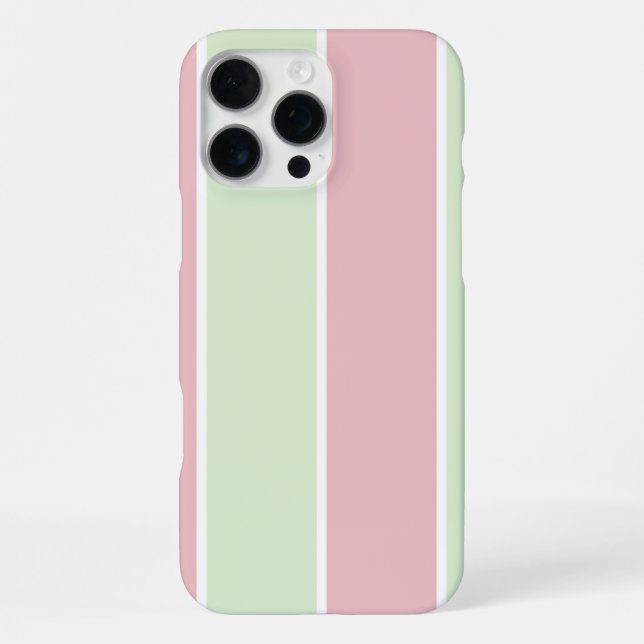Soft Color Vertical Stripe Pattern Design iPhone Case (Back)