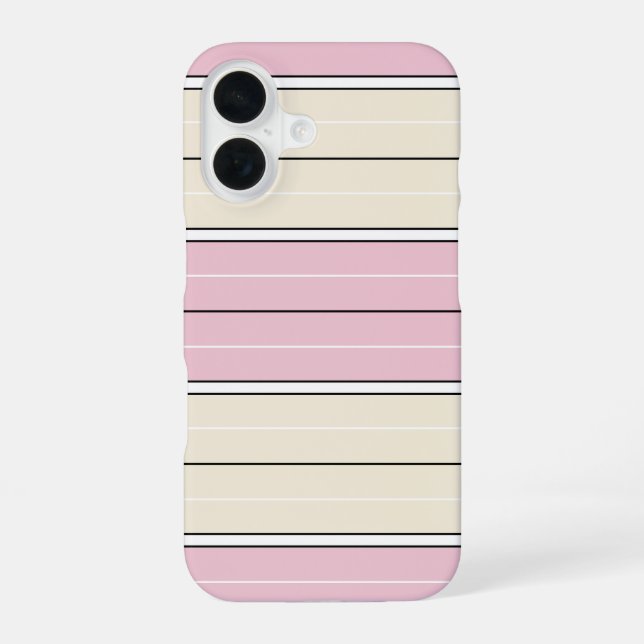 Soft Color Vertical Stripe Pattern Design iPhone Case (Back)