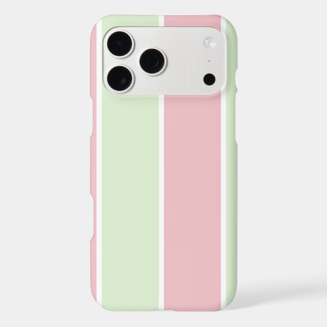 Soft Color Vertical Stripe Pattern Design iPhone Case (Back)