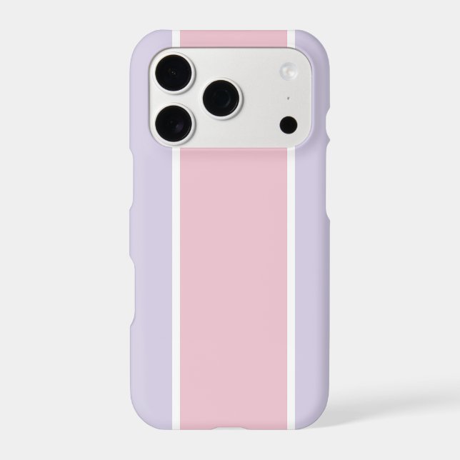Soft Color Vertical Stripe Pattern Design iPhone Case (Back)