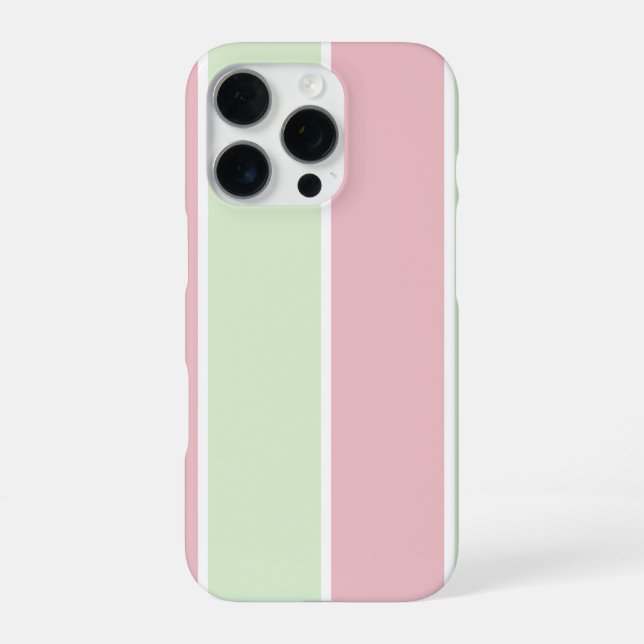 Soft Color Vertical Stripe Pattern Design iPhone Case (Back)