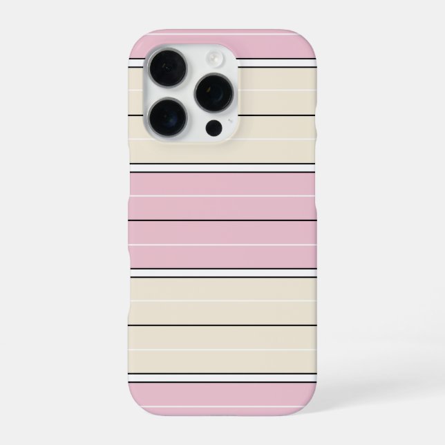 Soft Color Vertical Stripe Pattern Design iPhone Case (Back)